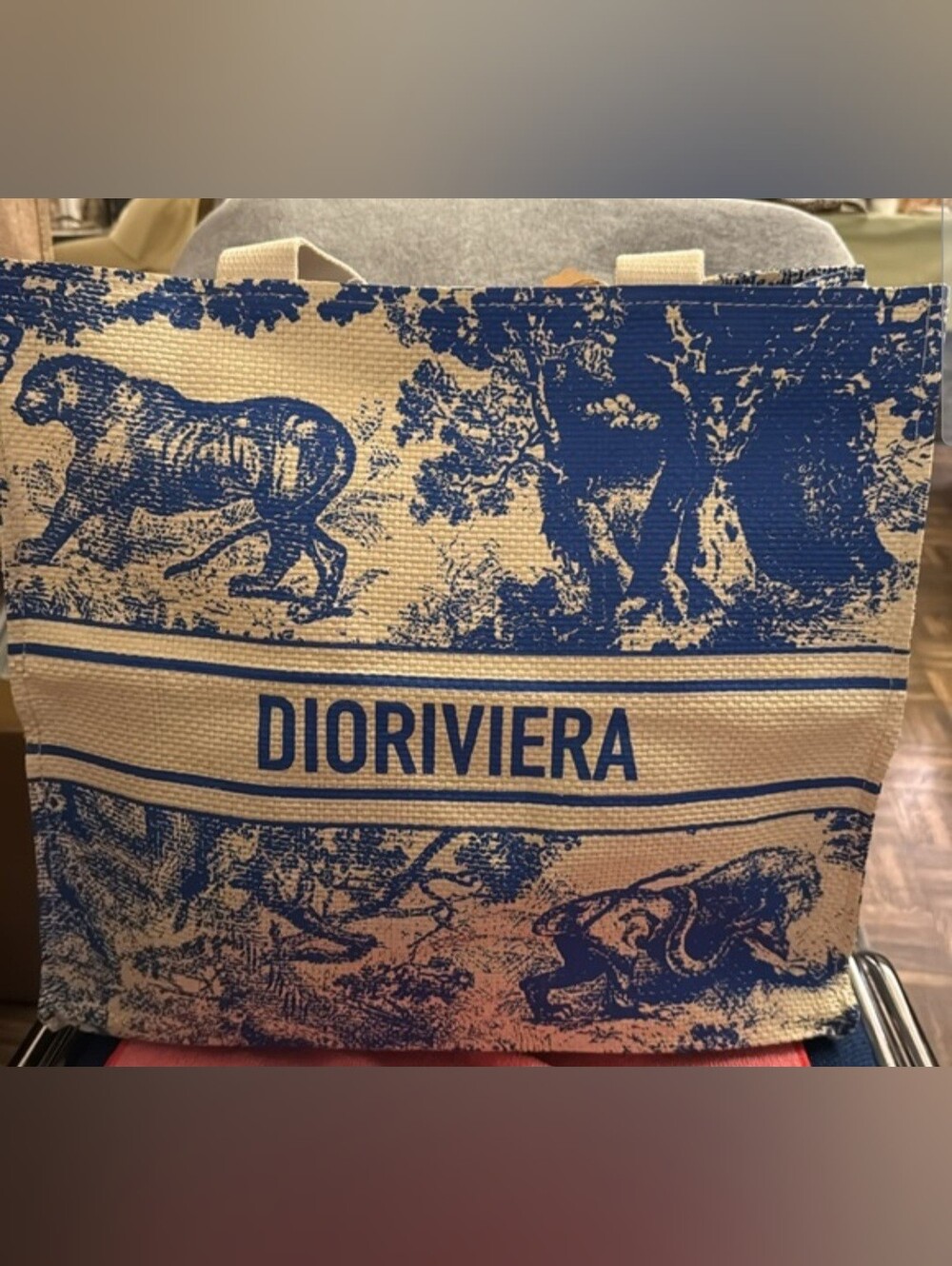 Dior Woven Canvas Tote - Picture 4 of 10